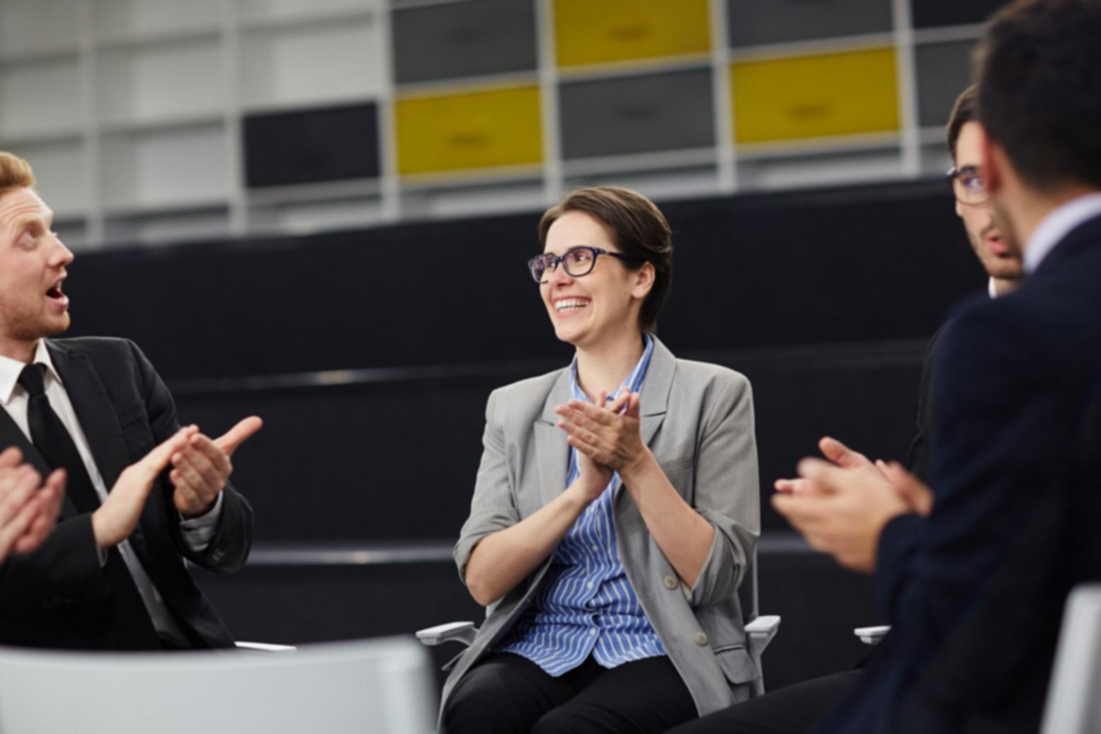 Financial educator leading an interactive workshop discussion